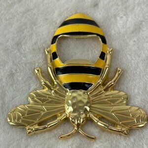 Tommy Bahama Bottle Opener Yellow Bee Black/Gold